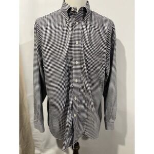Brooks Brothers Men's‎ Plaid Shirt Xxl Regent Navy Blue And White
